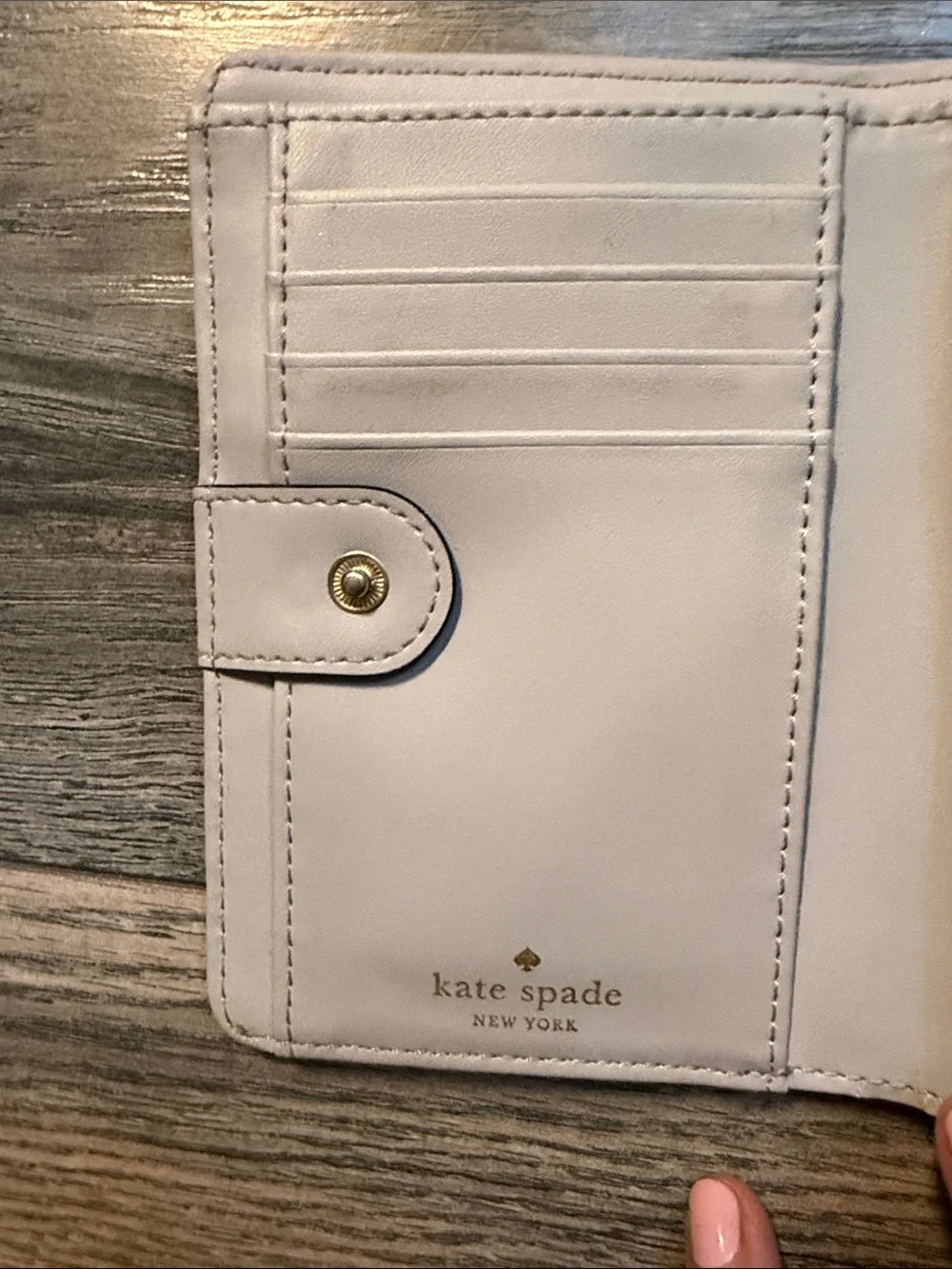 kate spade Pebbled Leather Tablet Sleeve in Light Gray with Gold Logo Plate